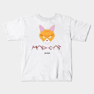 Mad orange cat Kids T-Shirt